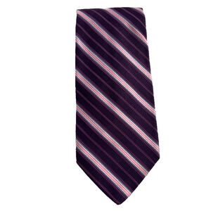 Brooks Brothers Makers Merchants Men's Tie 57" Purple/ Pink Diagonal Rep Stripes